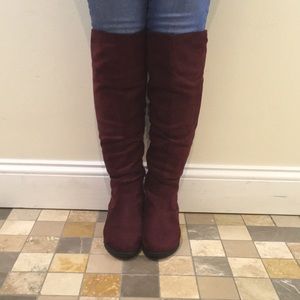 NWT burgundy boots